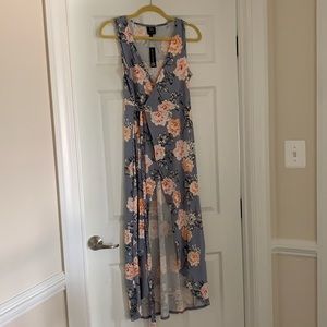 Floral midi/maxi wrap dress